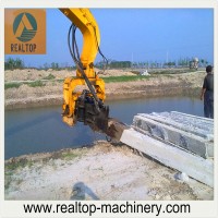 hydraulic pile driver, piling machine, excavator type pile hammer, piling equipment.